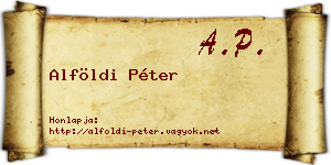 Alföldi Péter névjegykártya